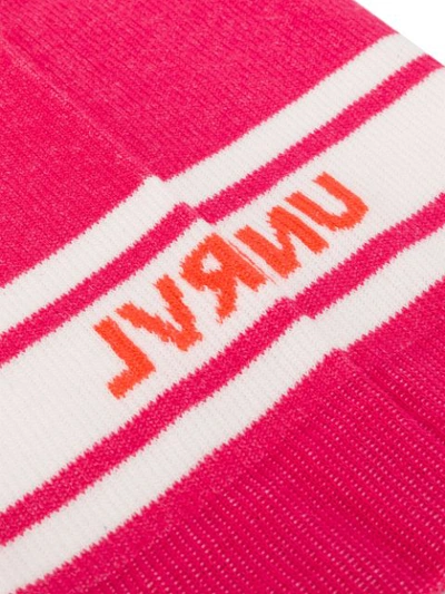 Shop Ben Taverniti Unravel Project Unravel Project Logo Intarsia Socks - Pink