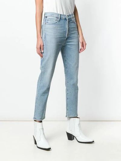 Shop Citizens Of Humanity Straight Leg Jeans In Blue