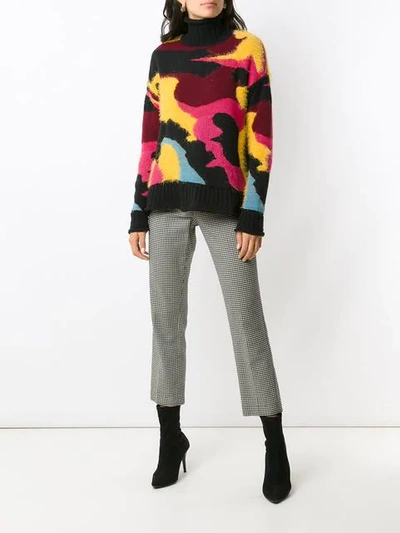 Shop Cecilia Prado Knitted Printed Sweater In Black