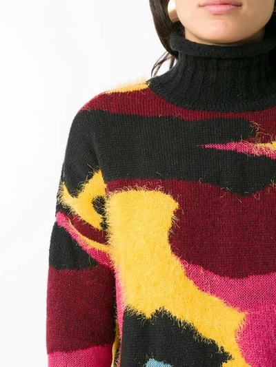 Shop Cecilia Prado Knitted Printed Sweater In Black
