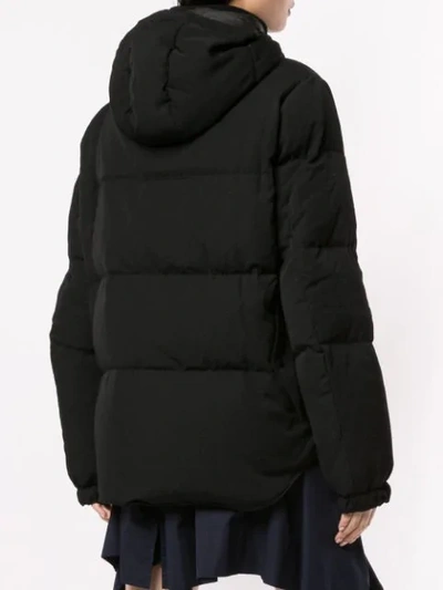 Shop Yohji Yamamoto Gefütterte Oversized-jacke In Black