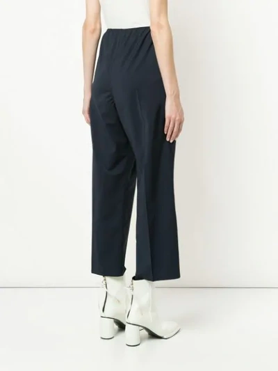 Shop Sofie D'hoore Creased Cropped Trousers In Blue
