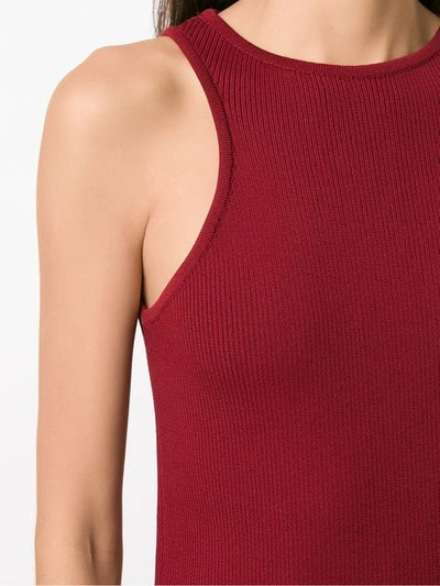 Shop Egrey Knitted Ribbed Top In Purple