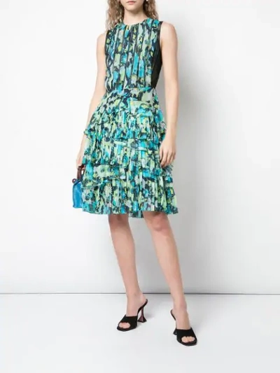 Shop Jason Wu Collection Layered Ruffle Day Dress In Green