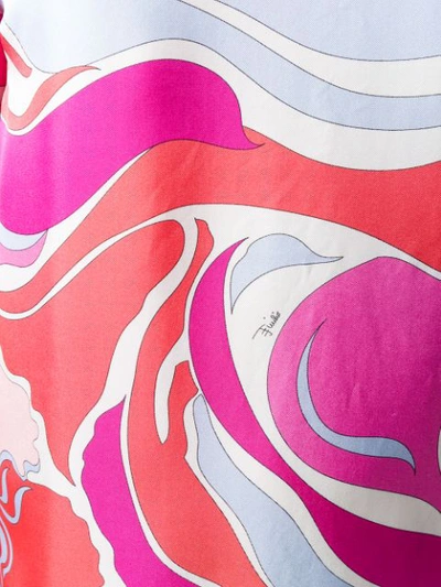 Shop Emilio Pucci Riviera Print Silk Dress In Pink