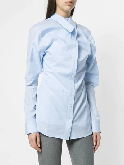 Shop Y/project Asymmetrisches Hemd Im Lagen-look In Blue
