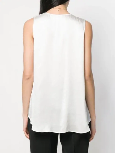 Shop Antonelli Sleeveless Blouse In White