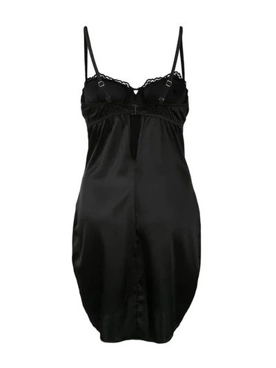 Shop Fleur Du Mal James Lace Cupped Slip Dress In Black