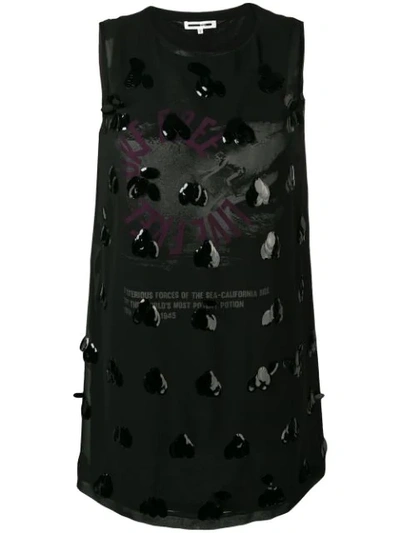 MCQ ALEXANDER MCQUEEN EMBELLISHED SHIFT DRESS - 黑色