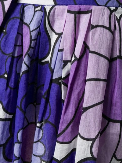 Shop Dodo Bar Or Pleated Floral Skirt - Purple