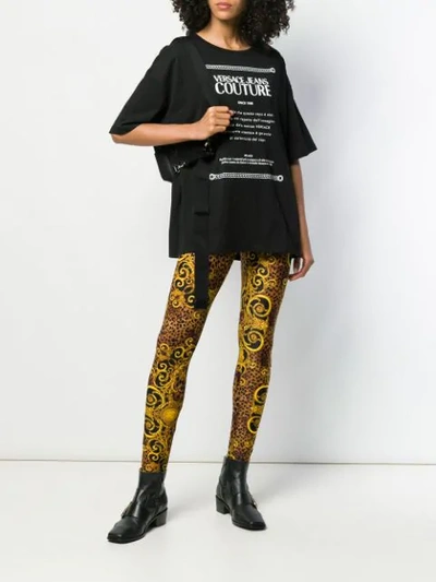 Shop Versace Jeans Couture Oversized T-shirt In Black