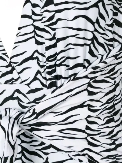 Shop Rixo London Tiger Print Swimsuit In White