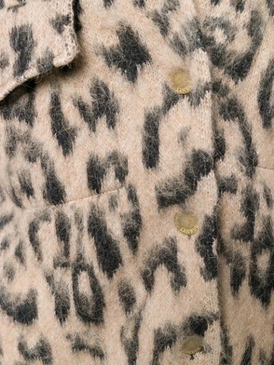 Shop Laneus Leopard Short Jacket In Neutrals