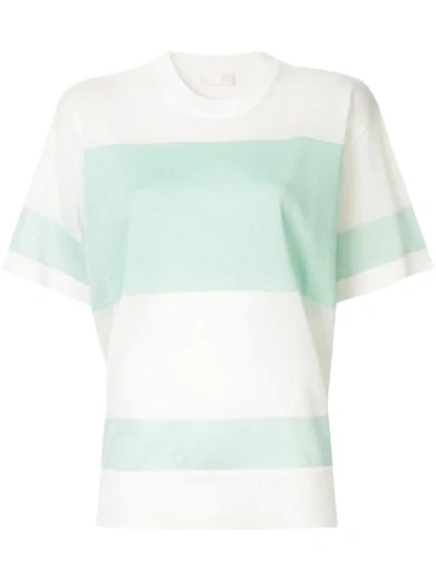 Shop Anteprima Short-sleeve Panelled T-shirt - White