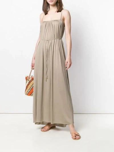 Shop Filippa K Filippa-k Tie-waist Flared Dress - Neutrals