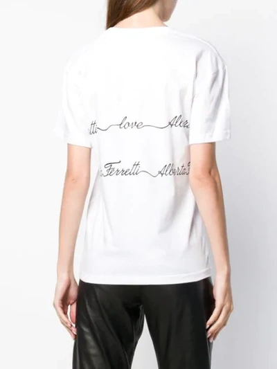 Shop Alberta Ferretti Love T-shirt In White