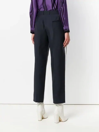 Shop Givenchy Side-stripe Tuxedo Trousers In Blue