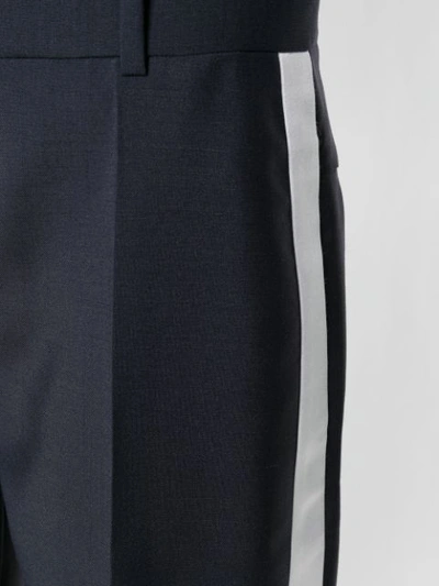 Shop Givenchy Side-stripe Tuxedo Trousers In Blue