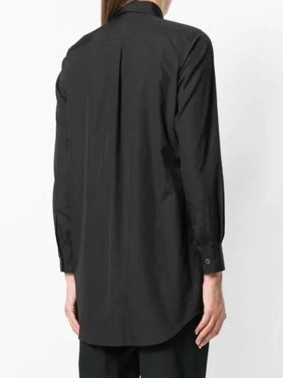 Shop Comme Des Garçons Tulle Trim Shirt In Black