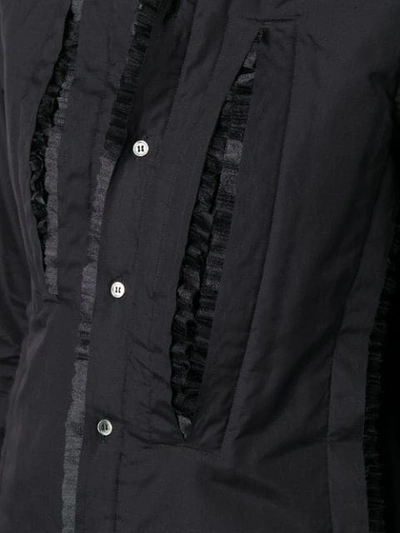 Shop Comme Des Garçons Tulle Trim Shirt In Black
