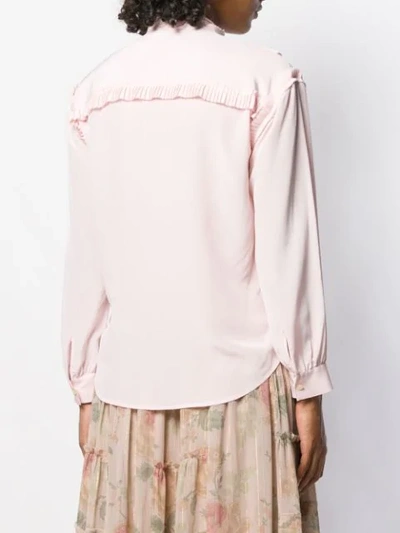 Shop Coach Glam Rock Prairie Top With Ruffles In Pink