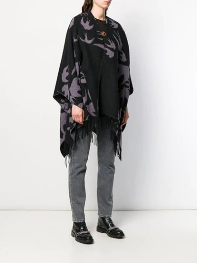 Shop Mcq By Alexander Mcqueen Swallow Swarm Coverup In Black