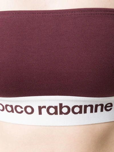 Shop Rabanne Logo Printed Tube Top In Red
