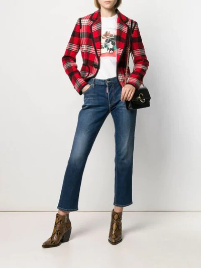 Dsquared2 Jeans Jennifer Cropped Blu In Blue