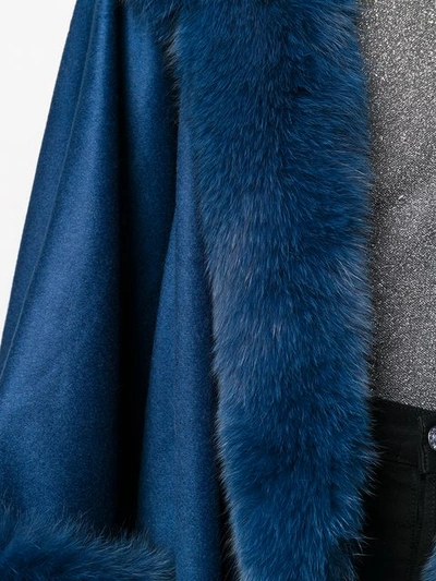 Shop Liska Cashmere Flared Coat In Blue