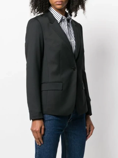 Shop Calvin Klein Long Sleeved Suit Jacket In Black