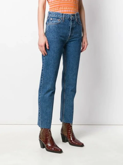 Shop Re/done Straight Leg Jeans In Blue