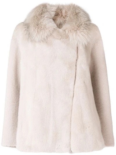 Shop Blancha Mink Fur Coat In Neutrals