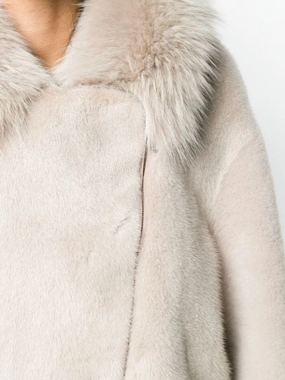 Shop Blancha Mink Fur Coat In Neutrals
