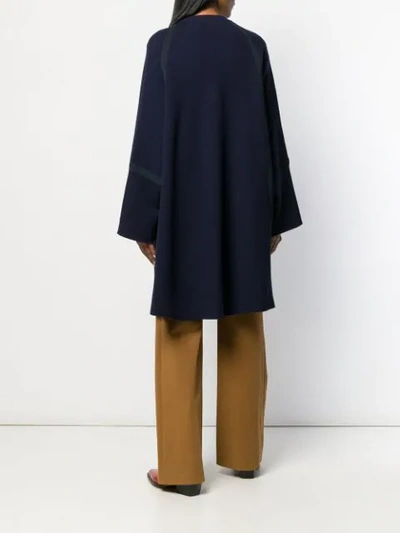 Shop Chloé Buttoned Cardi-coat In Blue