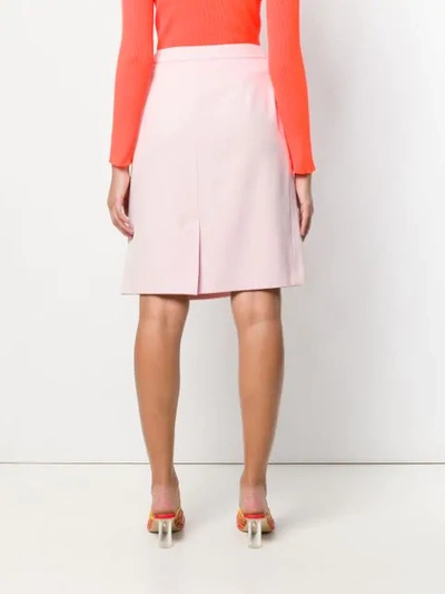 Y/project Contrast Lining Skirt In Pink