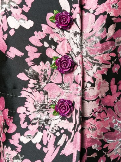 floral embroidered tailored coat