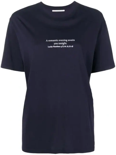 Shop Stella Mccartney Lucky Numbers T-shirt In Blue