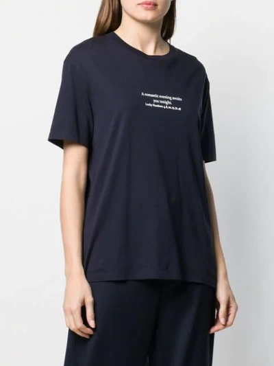 Shop Stella Mccartney Lucky Numbers T-shirt In Blue