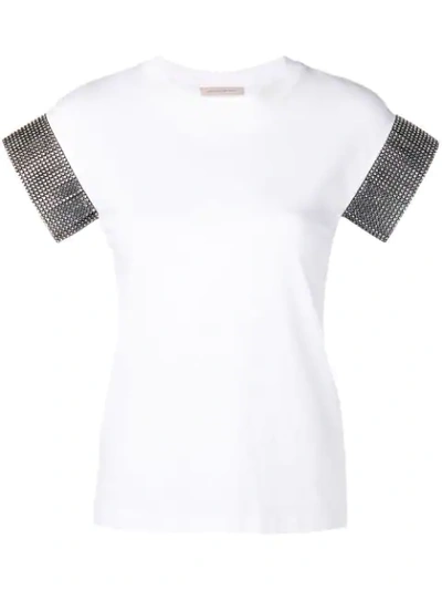 Shop Christopher Kane Crystal T In White