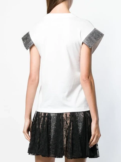Shop Christopher Kane Crystal T In White