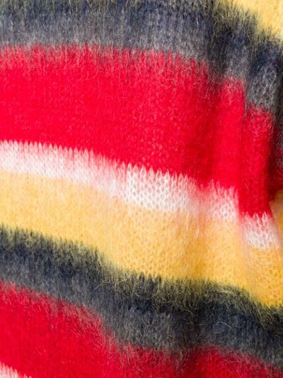 Shop Miu Miu Oversized Striped Sweater - Red