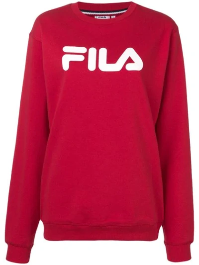 Shop Fila Long Sleeved Jumper - Red
