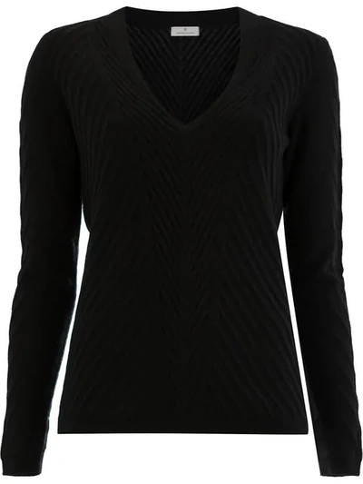 Shop Maison Ullens Cashmere Ribbed Knitted Jumper In Black