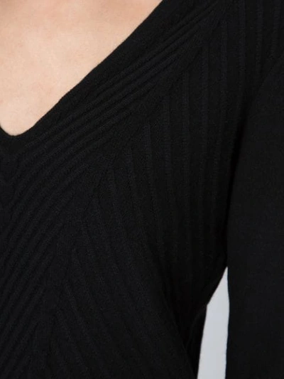 Shop Maison Ullens Cashmere Ribbed Knitted Jumper In Black