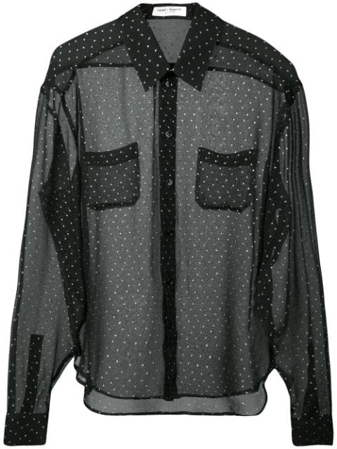 saint laurent dot shirt
