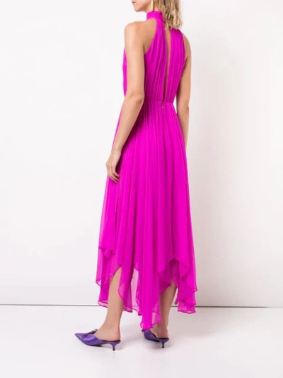 Shop Fleur Du Mal Keyhole Halterneck Dress In Pink