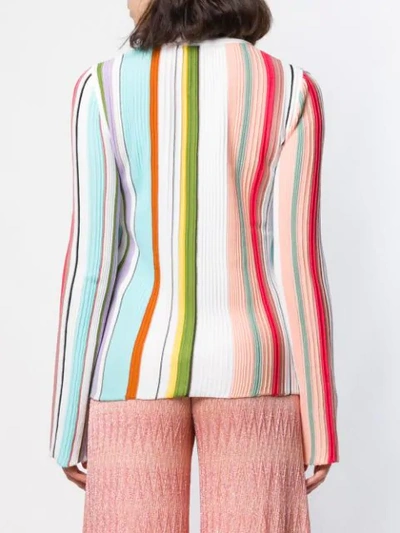 Shop Missoni Ribbed Knitted Shirt In Blue