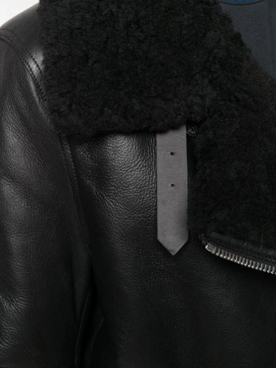 Shop Acne Studios Velocite Shearling Jacket In Black