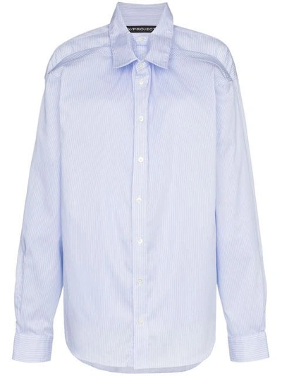 Shop Y/project Double Front Shirt In Blue