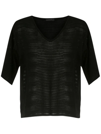 Shop Alcaçuz Knit Gloss Blouse - Black